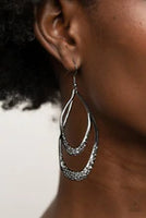 Paparazzi Earring ~ Beyond Your GLEAMS - Black