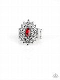 Paparazzi Accessories Blooming Fireworks Red Ring Bling Floral