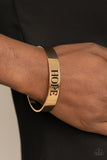 Hope Makes The World Go Round Gold Bracelet Paparazzi Accessories