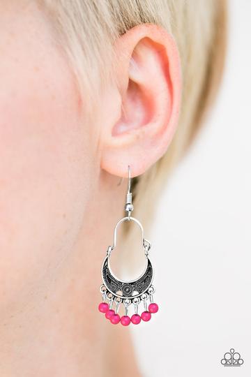 Paparazzi Accessories Hopelessly Houston Pink Earring