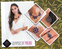 Paparazzi Glimpses of Malibu Complete Fashion Fix January 2020 Set Purple Petals
