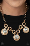 Hypnotized - Gold Bling Necklace Paparrazi Accessories