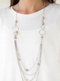 Paparazzi Accessories Bubbly Bright Brown Necklace