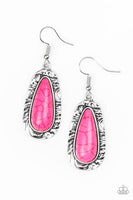 Cruzin Colorado - Pink Stone earrings Paparrazi Accessories