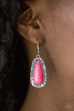 Cruzin Colorado - Pink Stone earrings Paparrazi Accessories