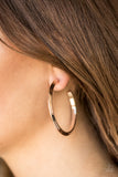 Some Like It HAUTE - Rose Gold Hoops Earrings Paparrazi Earrings