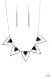 The Pack Leader - Black Silver Necklace Paparrazi Accessories