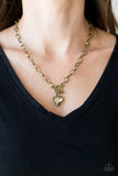 Princeton Princess - Brass Necklace Paparazzi Accessories