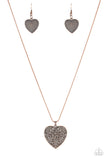 Look Into Your Heart - Copper Paparazzi Accessories Necklace