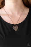 Look Into Your Heart - Copper Paparazzi Accessories Necklace