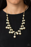 Soon To Be Mrs. - Gold Pearl Necklace Paparazzi Accessories