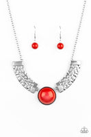 Egyptian Spell - Orange Necklace Paparazzi Accessories N11