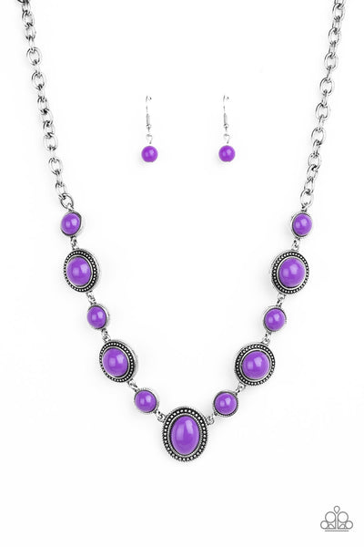 Voyager Vibes - Purple Necklace Paparazzi Accessories