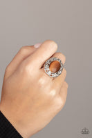 Moonlit Marigold - Brown Bling Ring Paparrazi Accessories