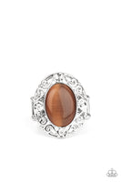 Moonlit Marigold - Brown Bling Ring Paparrazi Accessories