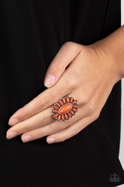 Cactus Cabana - Orange Ring Paparazzi Accessories