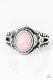 Peacefully Peaceful - Pink Stone Ring Paparrazi Accessories