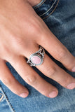 Peacefully Peaceful - Pink Stone Ring Paparrazi Accessories