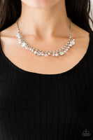 Coastal Cache - Silver Pearl Necklace Paparrazi Accessories