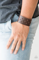 Bucking Bronco - Brown Leather Bracelet Paparrazi Accessories