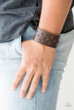 Bucking Bronco - Brown Leather Bracelet Paparrazi Accessories