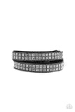 Rock Band Refinement - Black Bling Wrap Bracelet Paparrazi Accessories