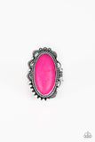 Open Range - Pink Stone Ring Paparrazi Accessories