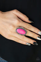 Open Range - Pink Stone Ring Paparrazi Accessories