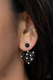 Star-Studded Success - Black Heart Earrings Paparrazi Accessories