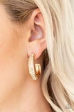 Cash Flow - Gold Bling Hoops Earrings Paparrazi Accessories