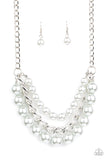 Empire State Empress - Silver Pearl Necklace Paparrazi Accessories