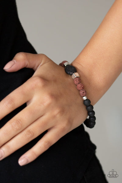 Unwind - Brown Rust Lava urban Bracelet Paparrazi Accessories