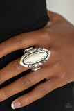 Santa Fe Serenity - White Stone Ring Paparrazi Accessories