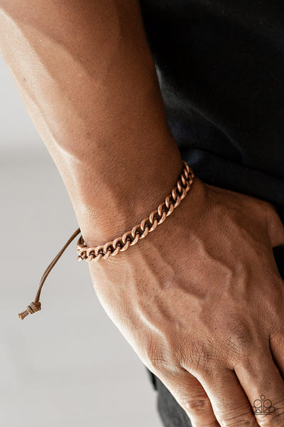 Tiebreaker - Copper Urban Bracelet Paparazzi Accessories