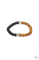 Tuned In - Brown Black Urban Bracelet Paparazzi Accessories