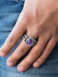 Paparazzi Accessories Peacefully Peaceful Purple Ring Silver Stone