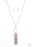 Dewy Desert - Pink Fringe Necklace Paparrazi Accessories