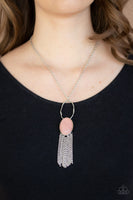 Dewy Desert - Pink Fringe Necklace Paparrazi Accessories