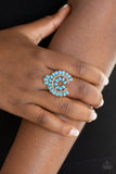 Trendy Talisman - Copper Turquoise Ring Paparrazi Accessories