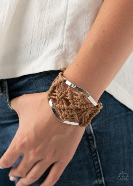 Macrame Mode - Brown Bracelet Paparazzi Accessories