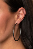 Curved Couture - Black Hoop Earrings Paparazzi Accessories