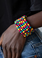 Tanning in Tanzania - Multi Wood Bracelet Paparazzi Accessories