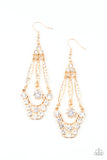 High-Ranking Radiance - Gold bling earrings Paparrazi Accessories