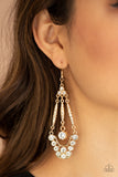 High-Ranking Radiance - Gold bling earrings Paparrazi Accessories