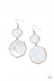 Vacation Glow - Rose Gold Earrings Paparazzi Accessories