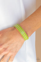 Life is WANDER-ful - Green Lime Bracelet Paparrazi Accessories