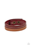 Simply Safari - Brown Wine Leather Bracelet Paparazzi Accessories