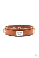 Don't Quit Now - Brown Bracelet Paparazzi Accessories