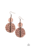 Metro Metalhead - Copper Earrings Paparazzi Accessories