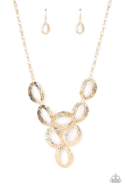 OVAL The Limit Gold Necklace Paparazzi Accessible